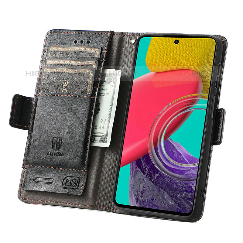 Funda de Cuero Cartera con Soporte Carcasa S02D para Samsung Galaxy M53 5G