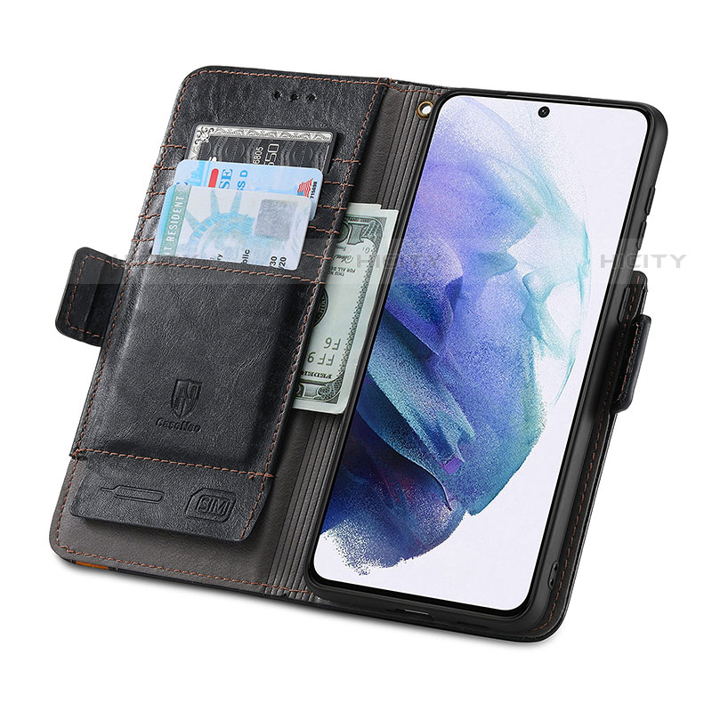 Funda de Cuero Cartera con Soporte Carcasa S02D para Samsung Galaxy S21 Plus 5G