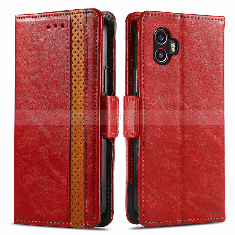 Funda de Cuero Cartera con Soporte Carcasa S02D para Samsung Galaxy XCover 6 Pro 5G