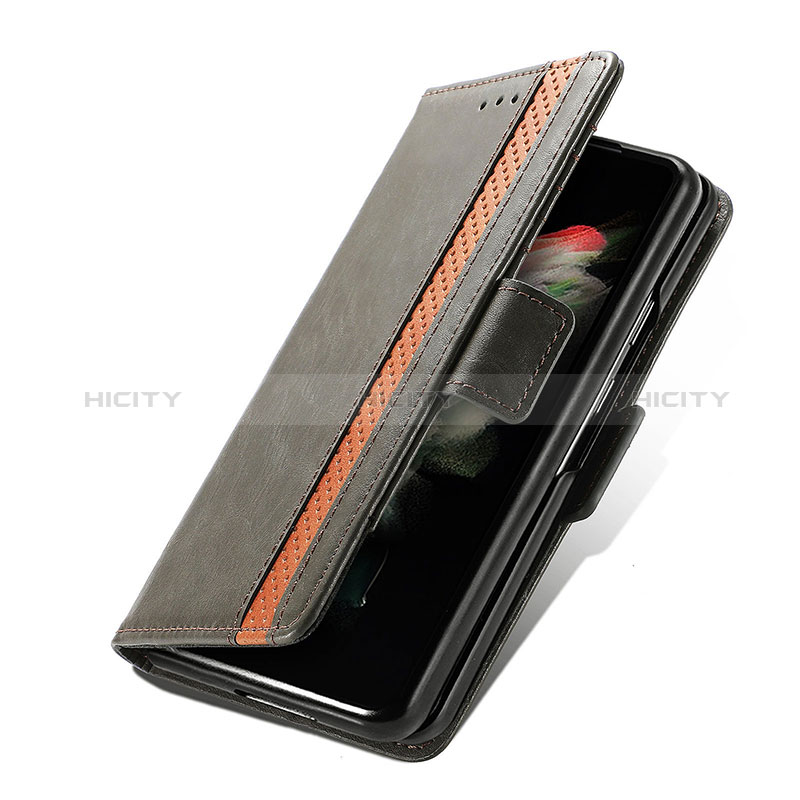 Funda de Cuero Cartera con Soporte Carcasa S02D para Samsung Galaxy Z Fold3 5G