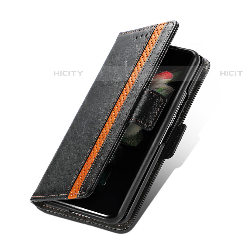 Funda de Cuero Cartera con Soporte Carcasa S02D para Samsung Galaxy Z Fold4 5G