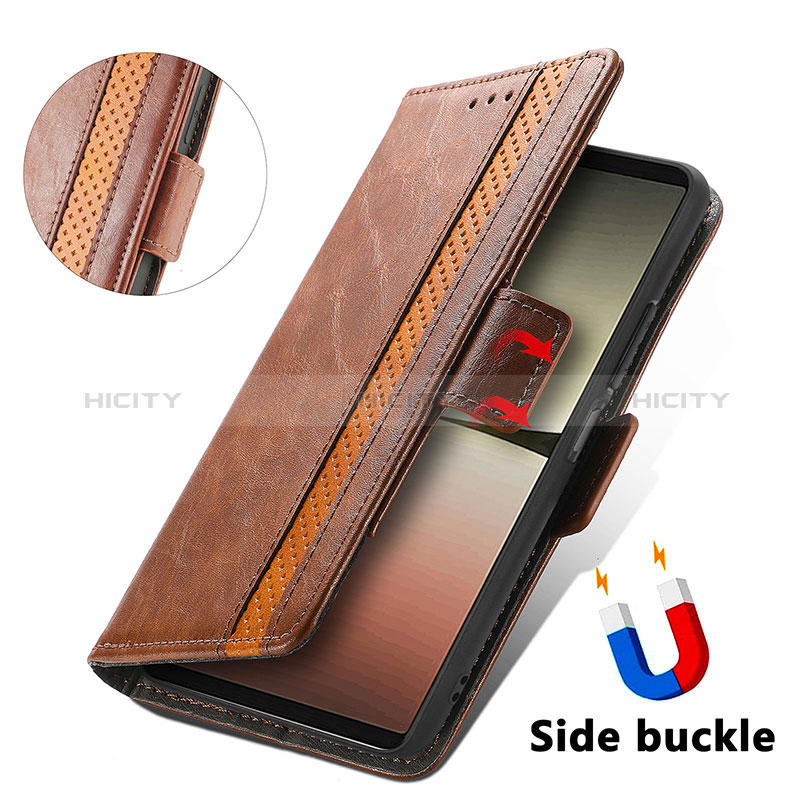 Funda de Cuero Cartera con Soporte Carcasa S02D para Sony Xperia 5 IV