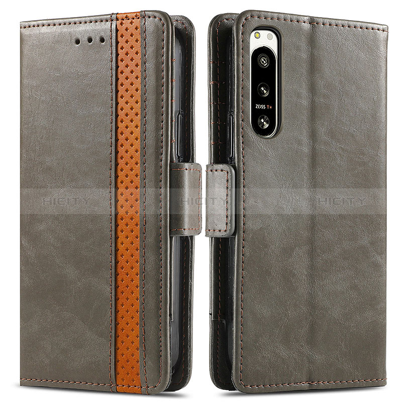 Funda de Cuero Cartera con Soporte Carcasa S02D para Sony Xperia 5 IV