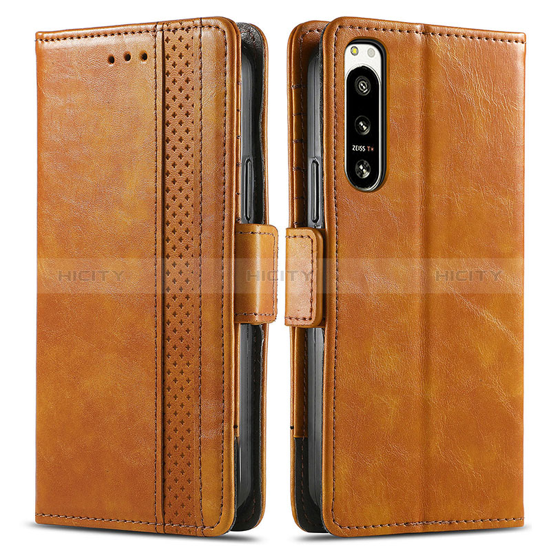 Funda de Cuero Cartera con Soporte Carcasa S02D para Sony Xperia 5 IV