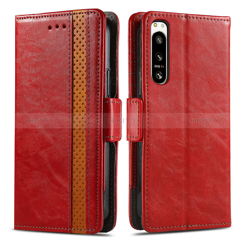 Funda de Cuero Cartera con Soporte Carcasa S02D para Sony Xperia 5 IV