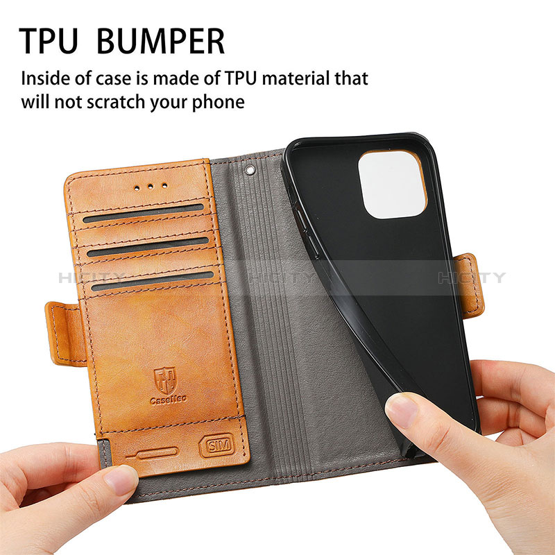 Funda de Cuero Cartera con Soporte Carcasa S02D para Vivo V21 5G