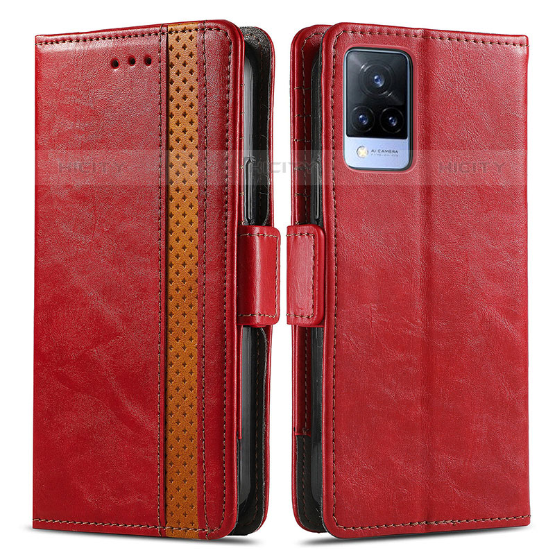 Funda de Cuero Cartera con Soporte Carcasa S02D para Vivo V21s 5G