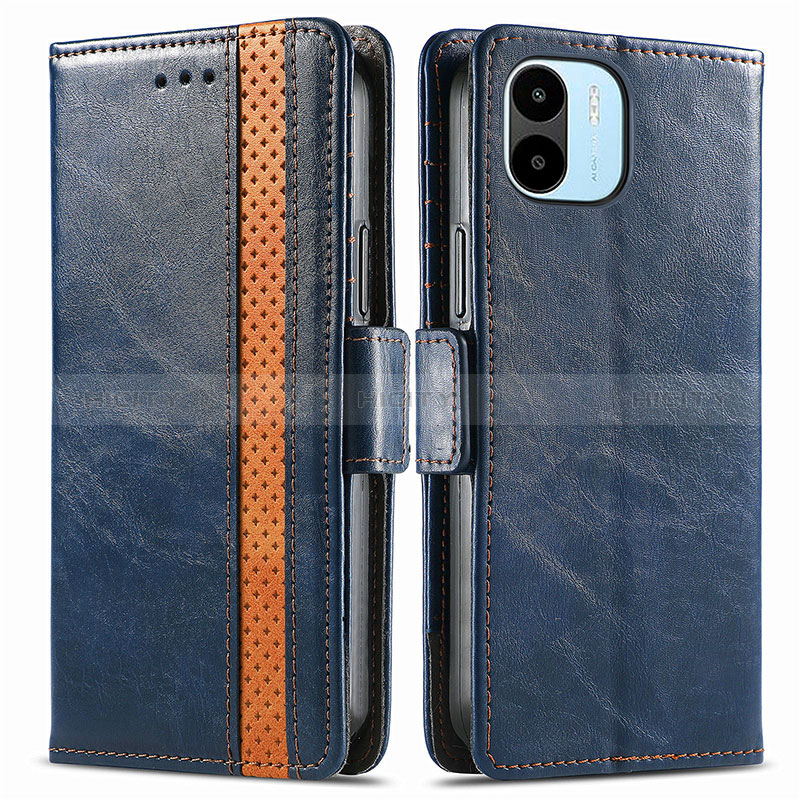 Funda de Cuero Cartera con Soporte Carcasa S02D para Xiaomi Poco C50 Azul