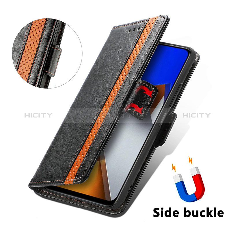 Funda de Cuero Cartera con Soporte Carcasa S02D para Xiaomi Poco M4 Pro 4G