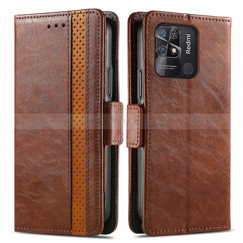 Funda de Cuero Cartera con Soporte Carcasa S02D para Xiaomi Redmi 10 Power