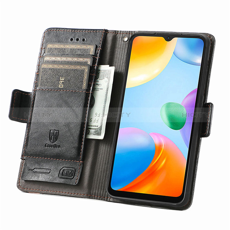 Funda de Cuero Cartera con Soporte Carcasa S02D para Xiaomi Redmi 10 Power