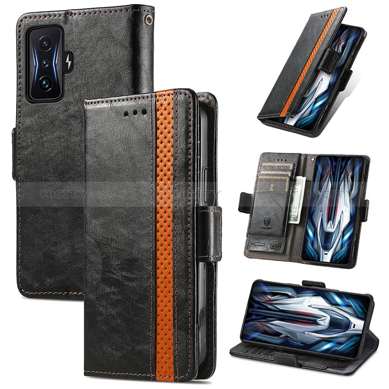 Funda de Cuero Cartera con Soporte Carcasa S02D para Xiaomi Redmi K50 Gaming 5G