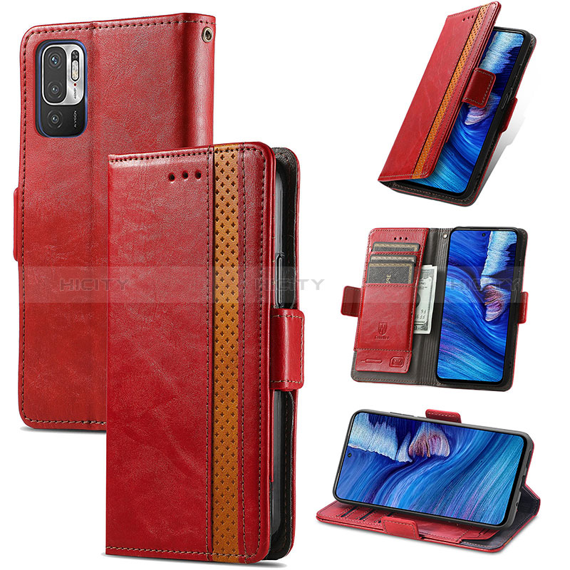 Funda de Cuero Cartera con Soporte Carcasa S02D para Xiaomi Redmi Note 10 5G