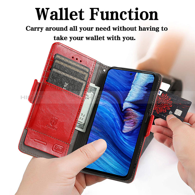 Funda de Cuero Cartera con Soporte Carcasa S02D para Xiaomi Redmi Note 10T 5G