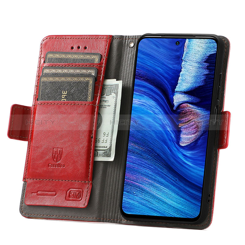 Funda de Cuero Cartera con Soporte Carcasa S02D para Xiaomi Redmi Note 10T 5G