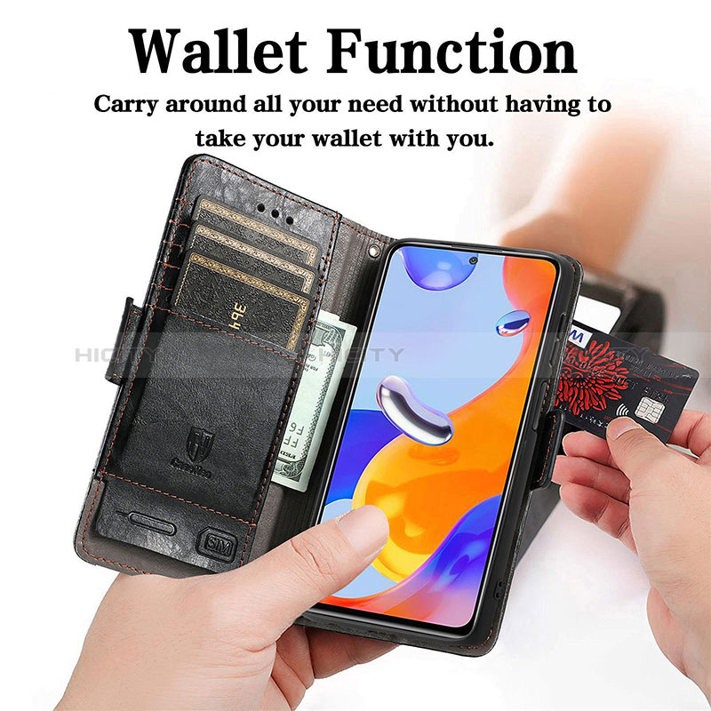 Funda de Cuero Cartera con Soporte Carcasa S02D para Xiaomi Redmi Note 12 Pro 4G