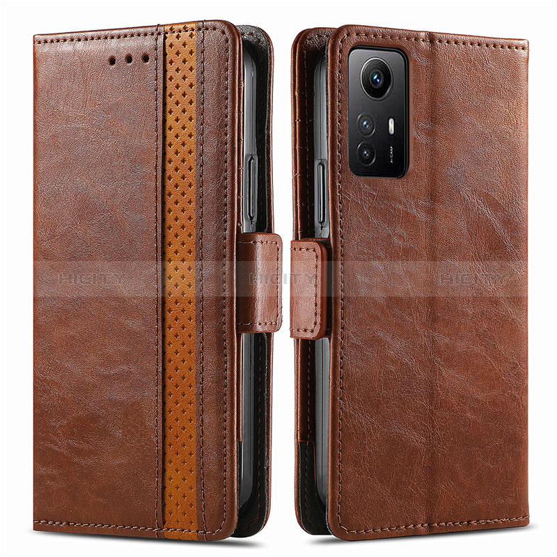 Funda de Cuero Cartera con Soporte Carcasa S02D para Xiaomi Redmi Note 12S Marron