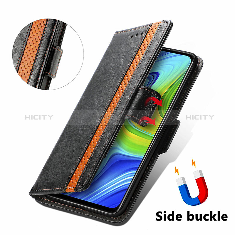 Funda de Cuero Cartera con Soporte Carcasa S02D para Xiaomi Redmi Note 9