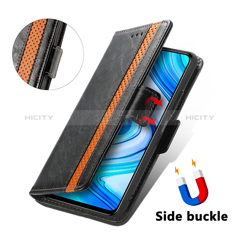 Funda de Cuero Cartera con Soporte Carcasa S02D para Xiaomi Redmi Note 9 Pro Max