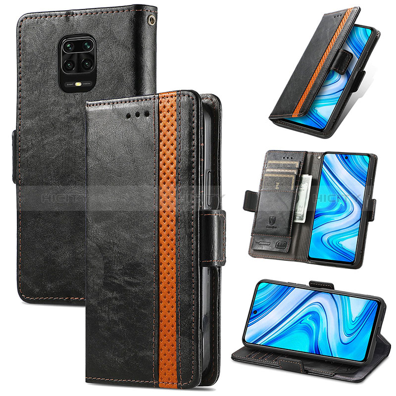 Funda de Cuero Cartera con Soporte Carcasa S02D para Xiaomi Redmi Note 9 Pro Max