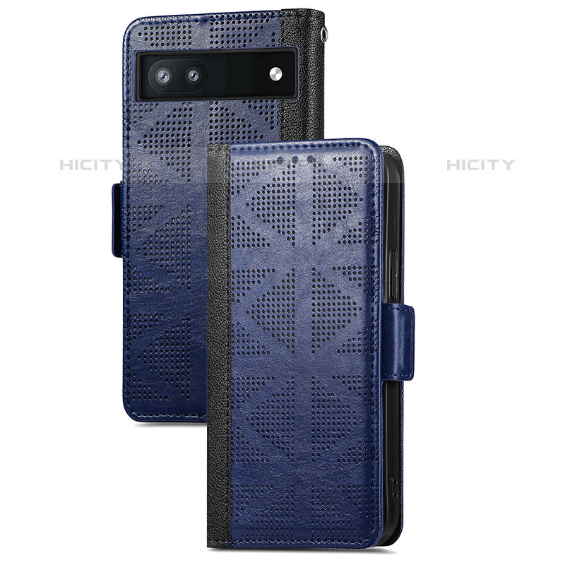 Funda de Cuero Cartera con Soporte Carcasa S03D para Google Pixel 6a 5G