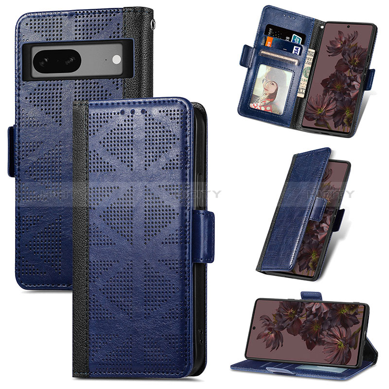 Funda de Cuero Cartera con Soporte Carcasa S03D para Google Pixel 7 5G