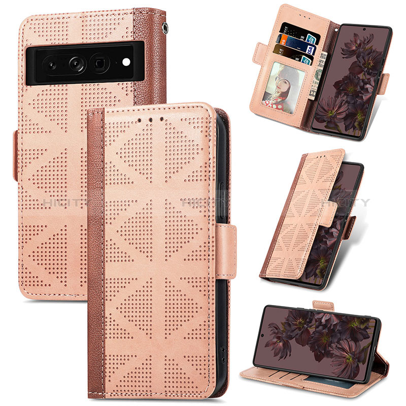 Funda de Cuero Cartera con Soporte Carcasa S03D para Google Pixel 7 Pro 5G