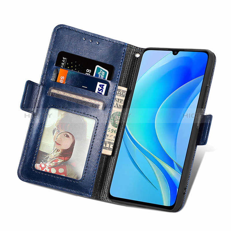 Funda de Cuero Cartera con Soporte Carcasa S03D para Huawei Nova Y70