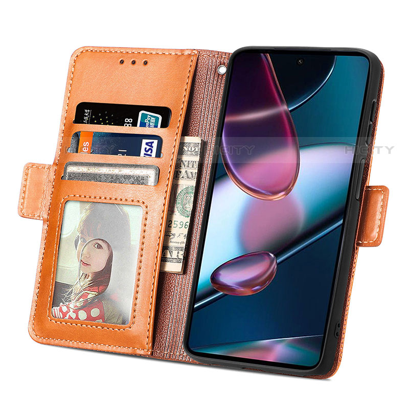 Funda de Cuero Cartera con Soporte Carcasa S03D para Motorola Moto Edge Plus (2022) 5G