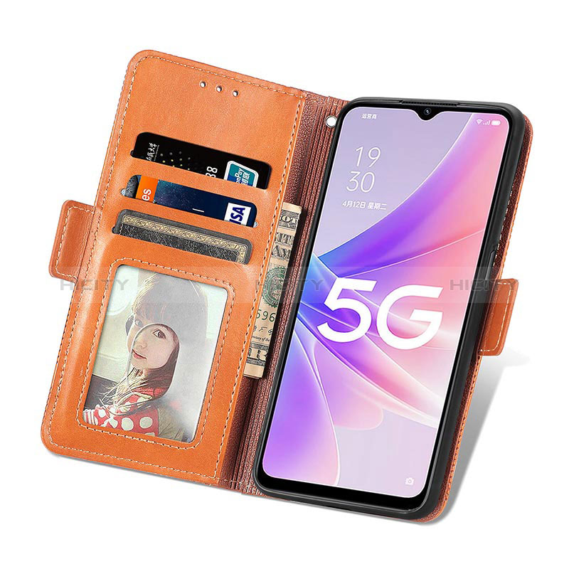 Funda de Cuero Cartera con Soporte Carcasa S03D para Oppo A57 5G