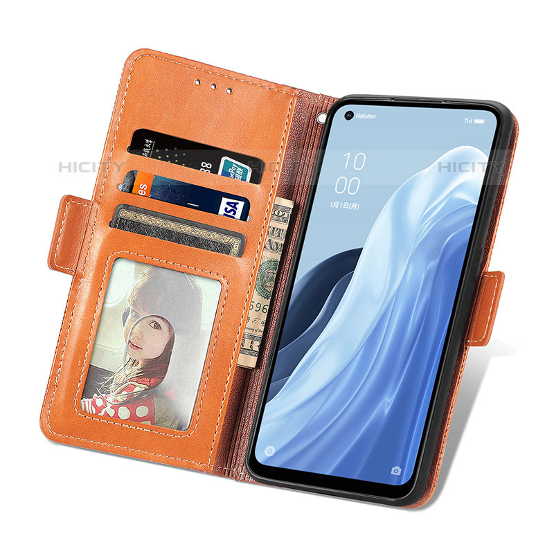 Funda de Cuero Cartera con Soporte Carcasa S03D para Oppo Reno7 A