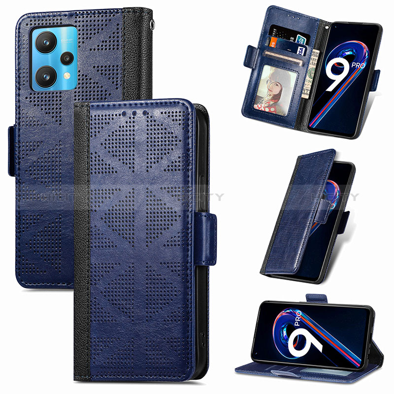 Funda de Cuero Cartera con Soporte Carcasa S03D para Realme 9 Pro 5G