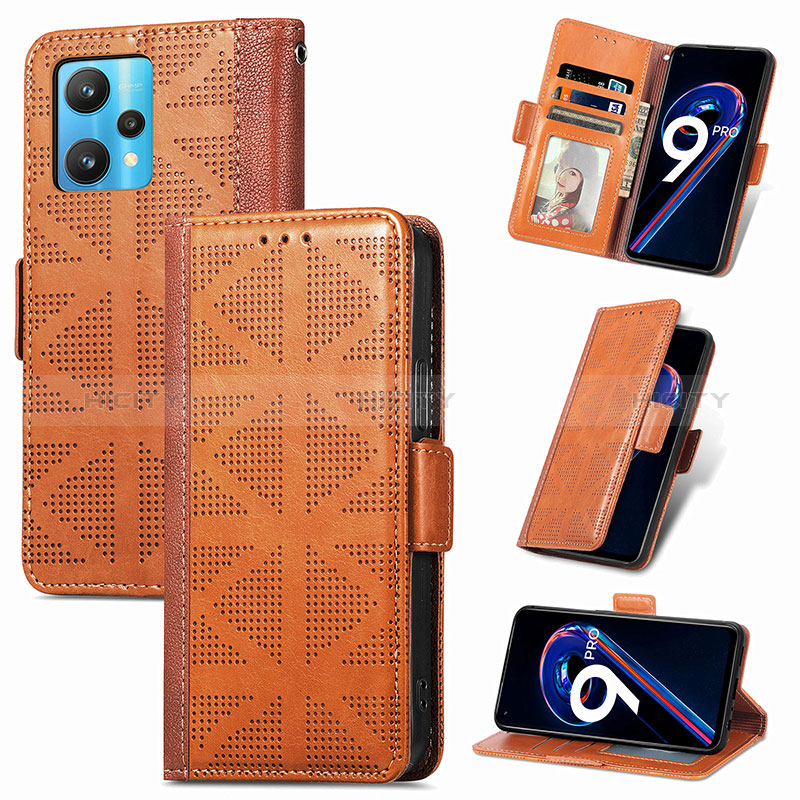 Funda de Cuero Cartera con Soporte Carcasa S03D para Realme 9 Pro 5G