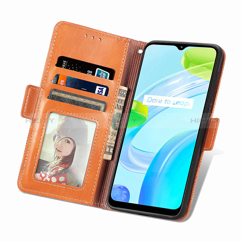 Funda de Cuero Cartera con Soporte Carcasa S03D para Realme C30