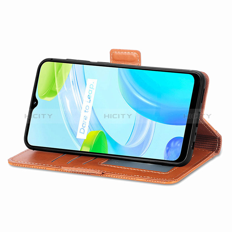 Funda de Cuero Cartera con Soporte Carcasa S03D para Realme C30