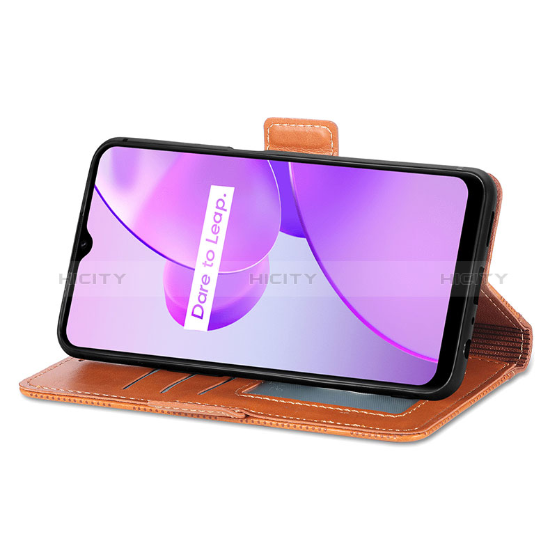 Funda de Cuero Cartera con Soporte Carcasa S03D para Realme C31