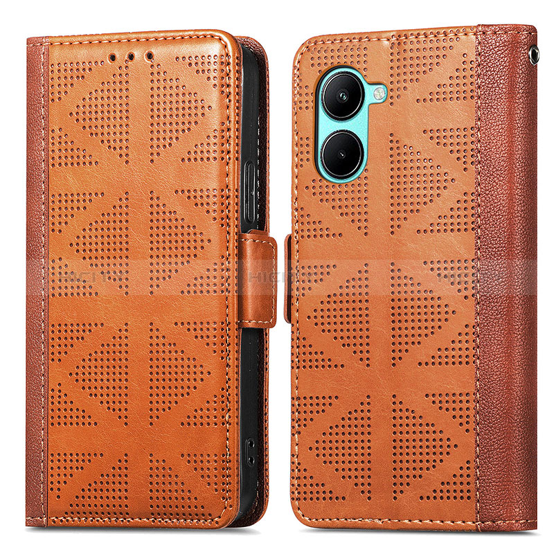 Funda de Cuero Cartera con Soporte Carcasa S03D para Realme C33 (2023)