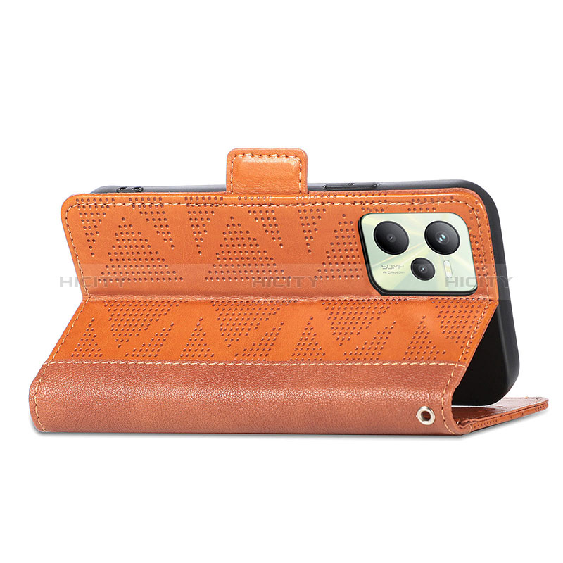 Funda de Cuero Cartera con Soporte Carcasa S03D para Realme C35