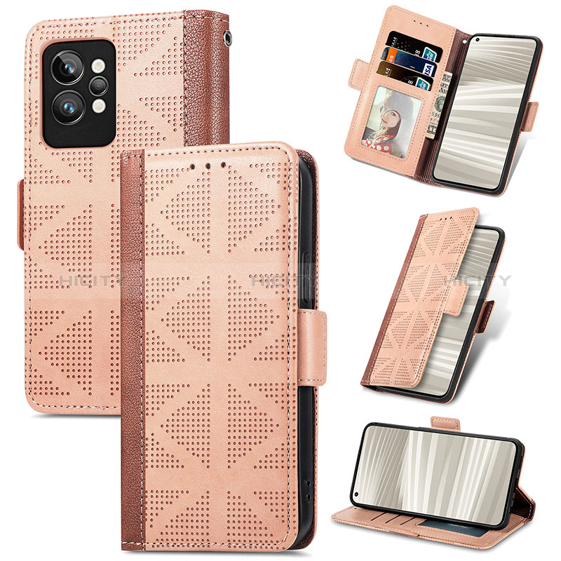 Funda de Cuero Cartera con Soporte Carcasa S03D para Realme GT2 Pro 5G