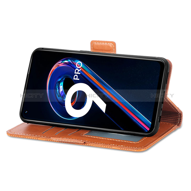 Funda de Cuero Cartera con Soporte Carcasa S03D para Realme V25 5G