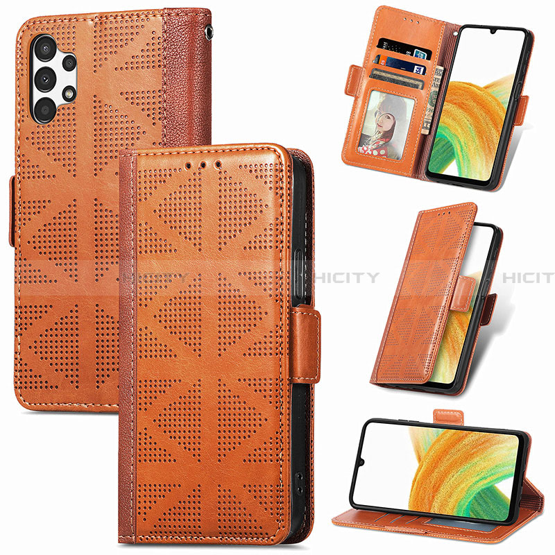 Funda de Cuero Cartera con Soporte Carcasa S03D para Samsung Galaxy A13 4G