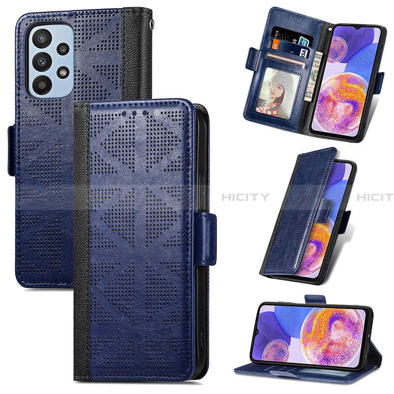 Funda de Cuero Cartera con Soporte Carcasa S03D para Samsung Galaxy A23 4G