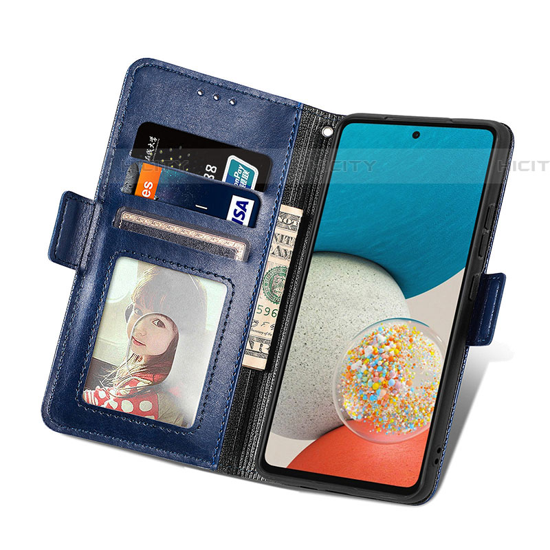 Funda de Cuero Cartera con Soporte Carcasa S03D para Samsung Galaxy A53 5G