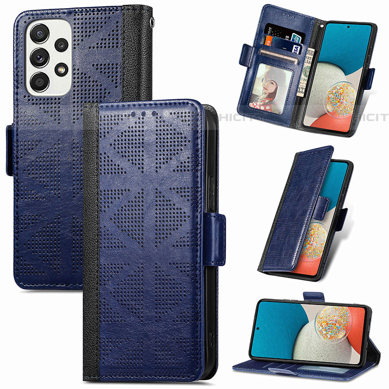 Funda de Cuero Cartera con Soporte Carcasa S03D para Samsung Galaxy A73 5G