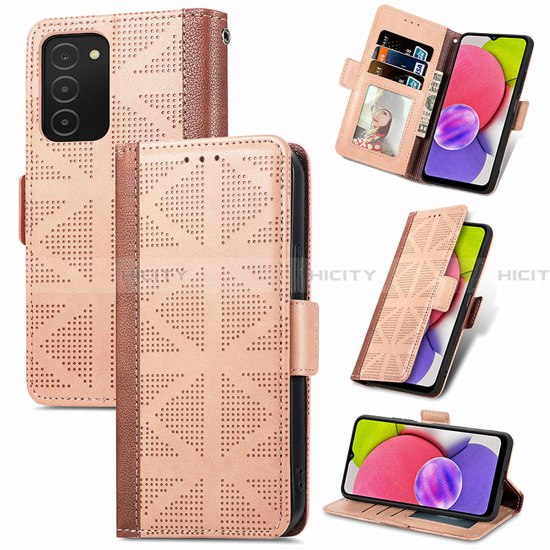 Funda de Cuero Cartera con Soporte Carcasa S03D para Samsung Galaxy F02S SM-E025F