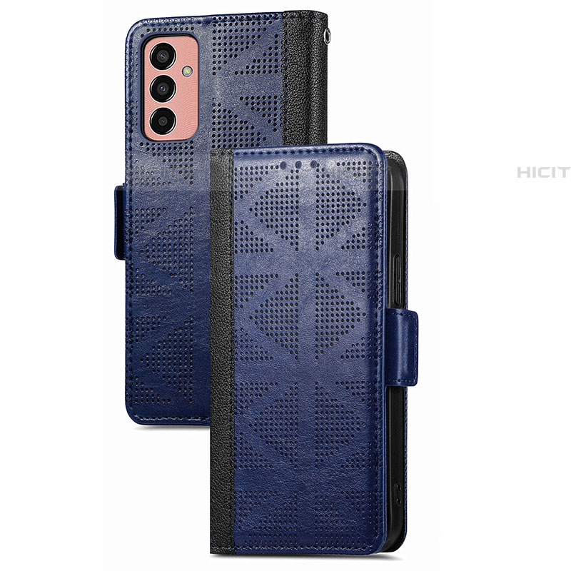 Funda de Cuero Cartera con Soporte Carcasa S03D para Samsung Galaxy F13 4G Azul