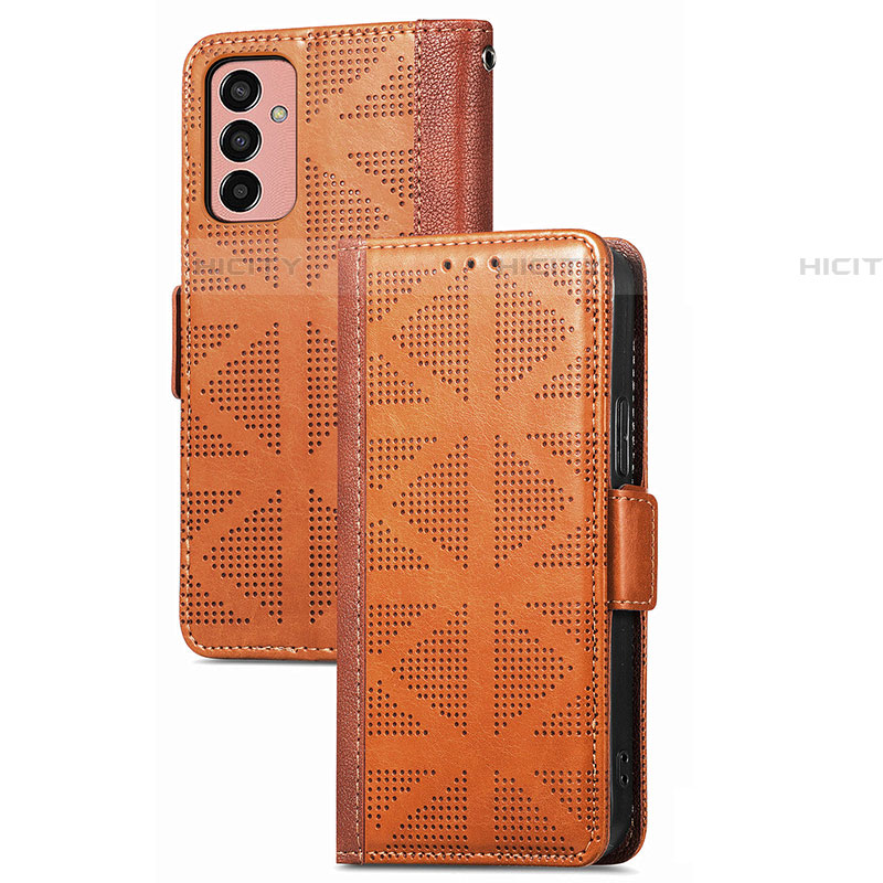 Funda de Cuero Cartera con Soporte Carcasa S03D para Samsung Galaxy F13 4G Marron