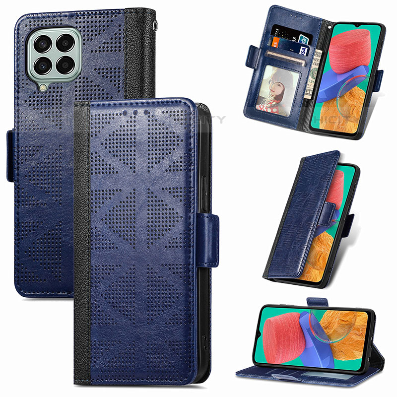 Funda de Cuero Cartera con Soporte Carcasa S03D para Samsung Galaxy M33 5G