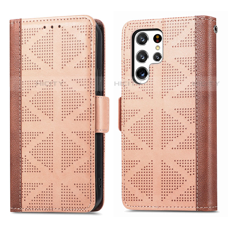 Funda de Cuero Cartera con Soporte Carcasa S03D para Samsung Galaxy S21 Ultra 5G