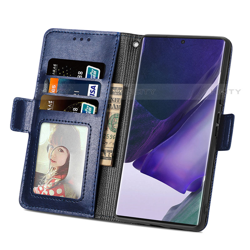 Funda de Cuero Cartera con Soporte Carcasa S03D para Samsung Galaxy S21 Ultra 5G